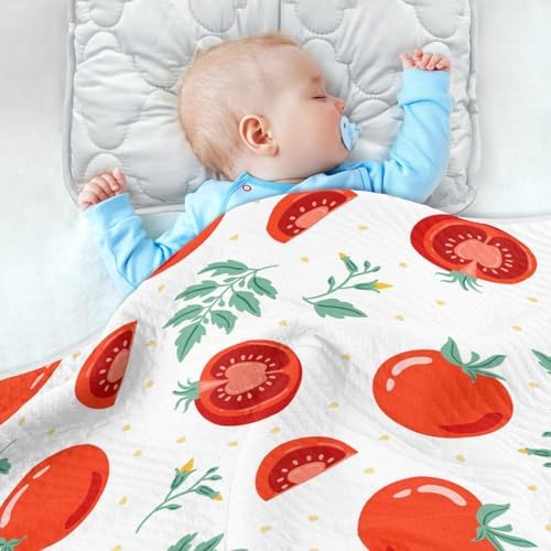 SHJI Red Tomato Swaddle Blanket 30x40in