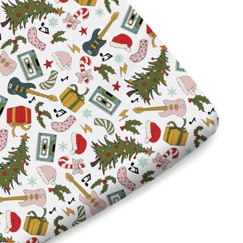 Cute Christmas Music Baby Crib Sheet 52x28