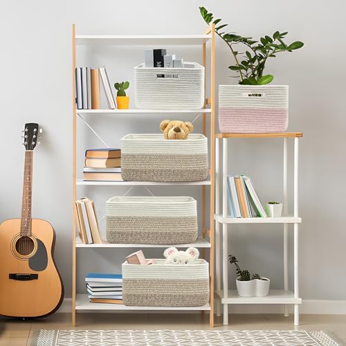 COMFY-HOMI 2pc Large Storage Baskets for Shelves and Closets
