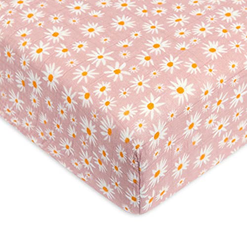 Babyletto Organic Cotton Crib Sheet - Daisy 1