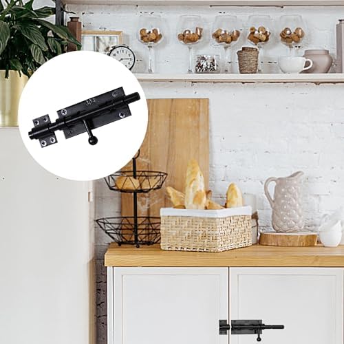 Kindoodos 63 Inch Black Slide Bolt Latch 2 Pack