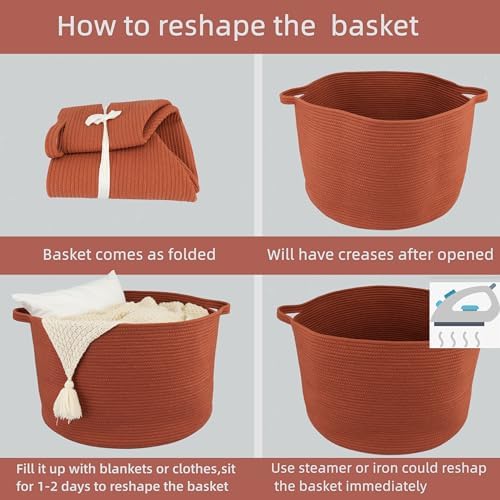Large Cotton Rope Storage Basket for Kids and Dogs 1
