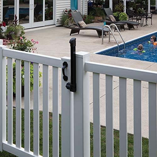 Barrette Outdoor Living 73024442 Black Locking Pool Latch 1