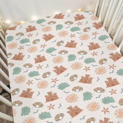 Boho Beach Summer Crib Sheets for Boy Girl 52x28