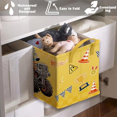 Runtoo Monster Truck Storage Basket Baby Decor