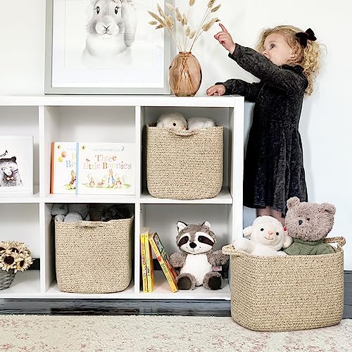 INDRESSME Storage Basket for Toys and Diapers Brown 13x10x9 Inches