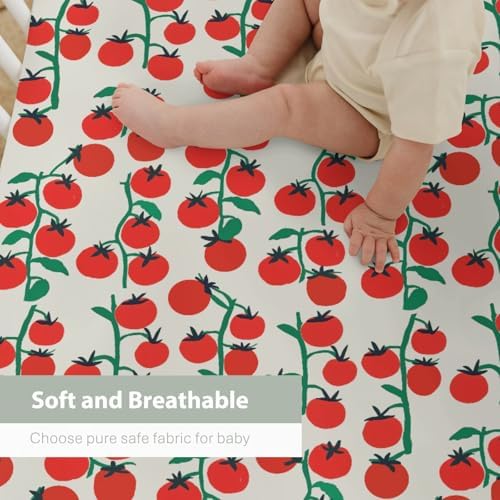 Sweet Red Tomatoes Crib Sheets 52x28 Inch 1