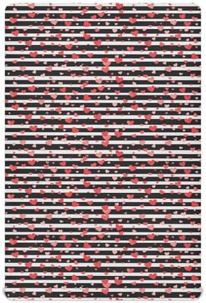 Gbjiemia Heart Striped Crib Sheets for Baby Boys and Girls