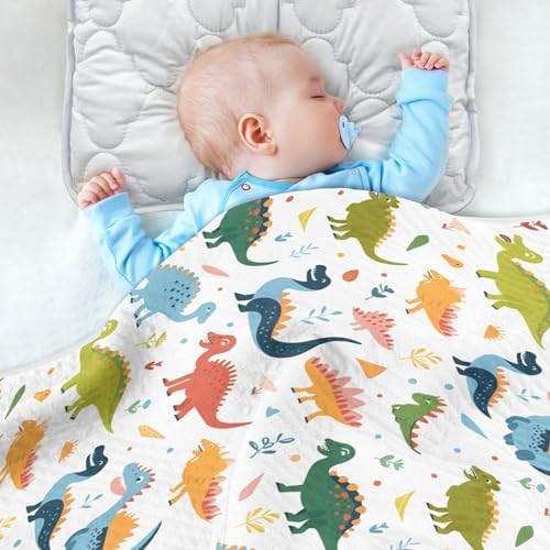 Sanluoli Bear Blanket - 30x40in Cartoon Dinosaur Swaddling Blanket