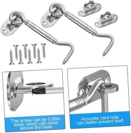 SHAUNI 4Pcs Silver Barn Door Latches with Mounting Screws