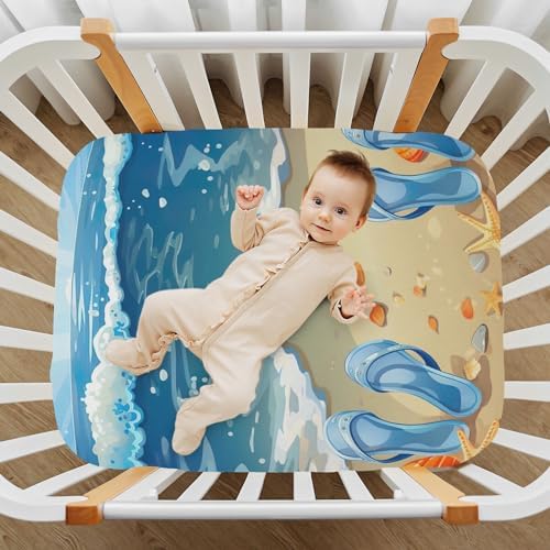 Wassud 28x52 Inch Crib Sheets Pack and Play