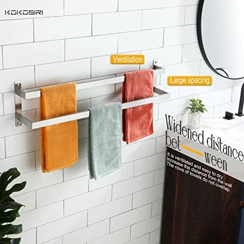 KOKOSIRI 2-Tier Ladder Towel Bar 32 Inches Brushed Stainless Steel