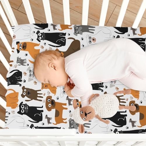 MNSRUU Crib Sheets for Boys Girls Soft Breathable Fitted Bassinet Playard Bedding
