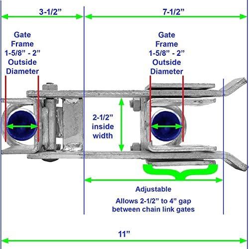 Jake Sales Chain Link Double Gate Latch - Secure Two Gates Without Drop Rod