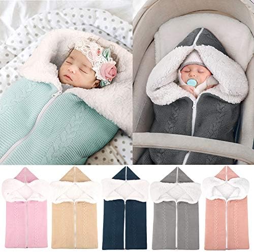 Lekad Baby Swaddle Blanket with 4 Zippers - Soft Velvet Sleeping Bag