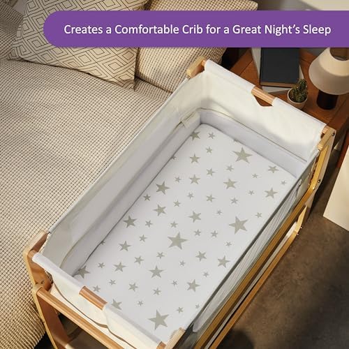 Snuz Baby Crib Fitted Sheets Pack of 2 Gray Star