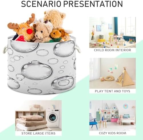 YETTASBIN Large Round Storage Basket 20x14 Inch
