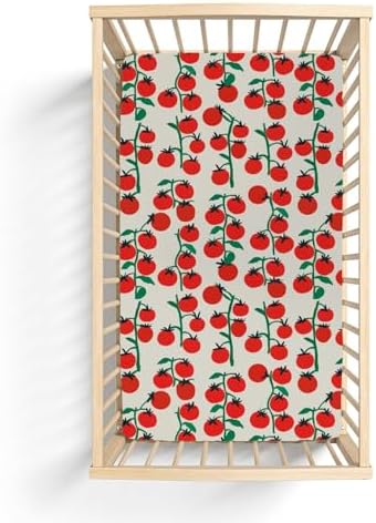 Sweet Red Tomatoes Crib Sheets 52x28 Inch 1