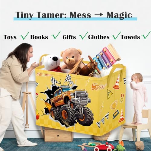 Runtoo Monster Truck Storage Basket Baby Decor
