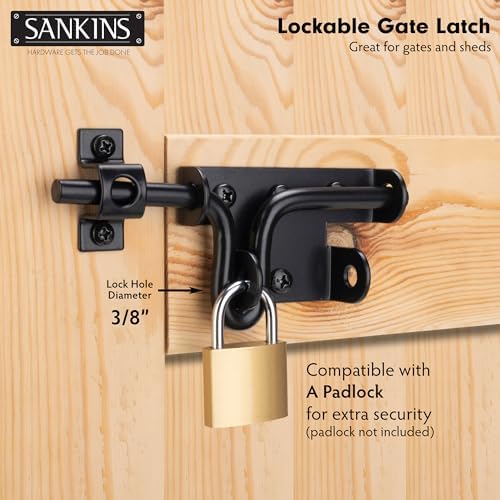 SANKINS 2pcs Heavy Duty Slide Bolt Gate Latch 1