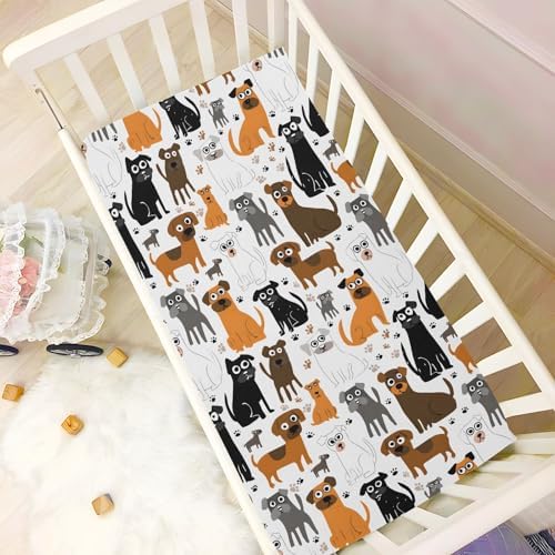 MNSRUU Crib Sheets for Boys Girls Soft Breathable Fitted Bassinet Playard Bedding