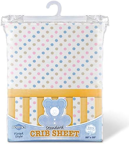 Abstract Cotton Crib Sheets - Soft Fitted Bedding for Baby