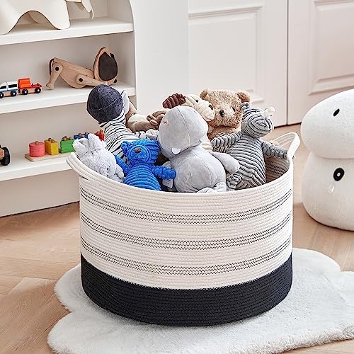 Extra Large Cotton Rope Basket with Handle