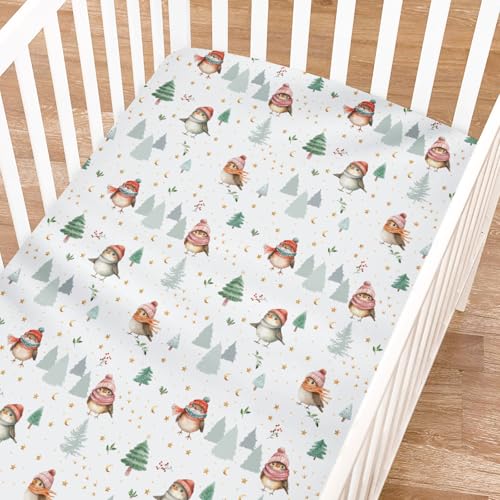 KASTLEE Christmas Birds Crib Sheet 52x28