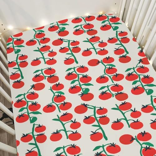 Sweet Red Tomatoes Crib Sheets 52x28 Inch 1
