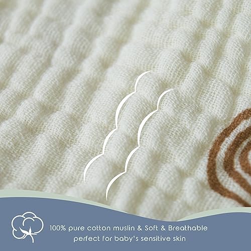 Dormlony Organic Ultra Soft Muslin Swaddles 3-Pack
