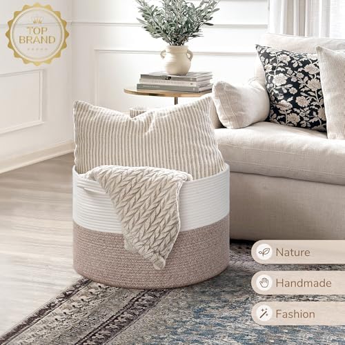 INDRESSME Large Woven Storage Basket 197 x 126