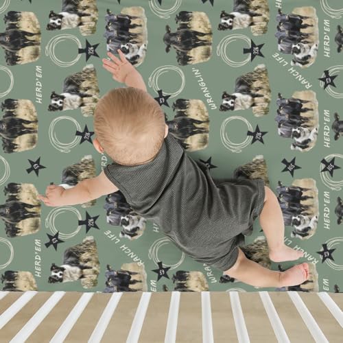 ZoUbqchY Herding Dogs Baby Crib Sheets 52x28 Inch