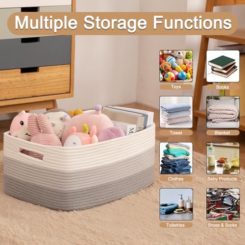 OIASKET 2 Pack Woven Rope Storage Baskets