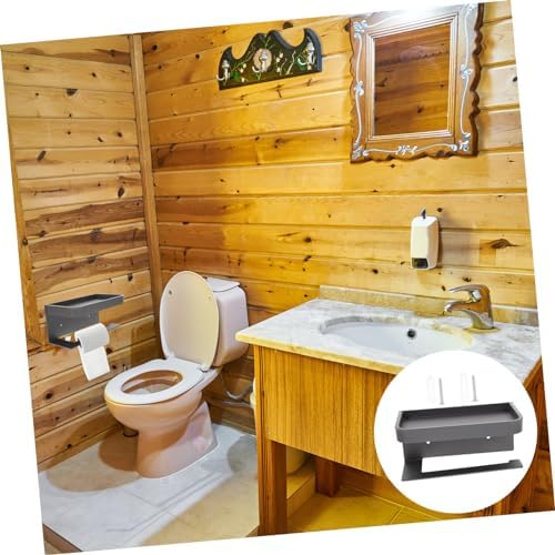 OSALADI Wall-Mounted Toilet Paper Holder with Shelf
