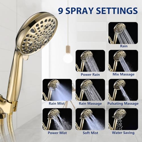 YASINU High Pressure 10 Setting Handheld Shower Head