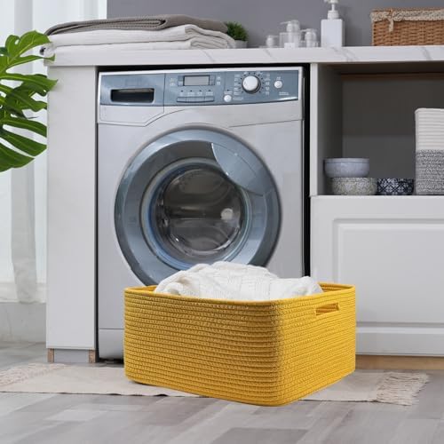 COMFY-HOMI 2 pcs Woven Storage Baskets for Baby Nursery