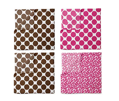 Bacati Ikat 4 Pack Swaddle Blankets