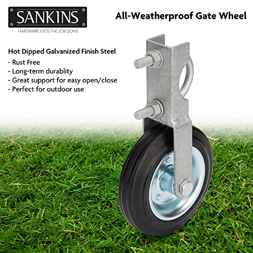 SANKINS Gate Support Wheel 6 Heavy Duty for Metal Swing Gates