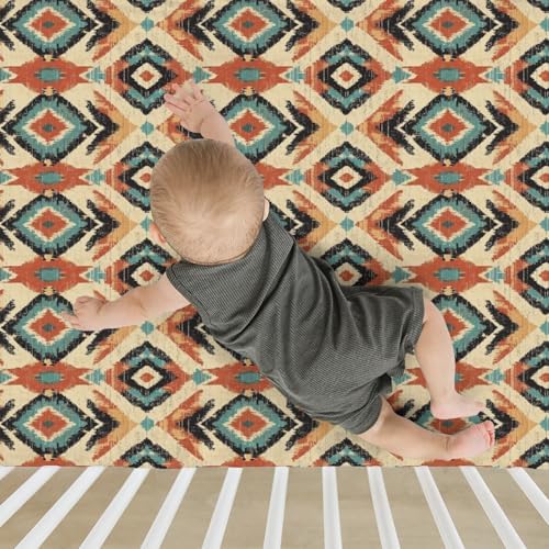 Native American Tribal Totem Baby Crib Sheets 28x52