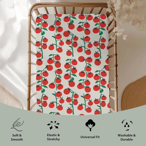 Sweet Red Tomatoes Crib Sheets 52x28 Inch 1