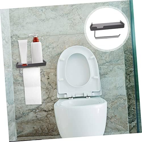 Garneck Dual-Use Toilet Paper Holder with Storage Shelf