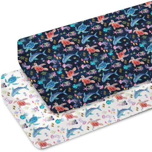 Fantasy Sea Animals Crib Sheets 2 Pack