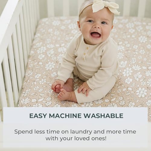 Pobibaby 2 Pack Pack N Play Sheets with Elastic Band