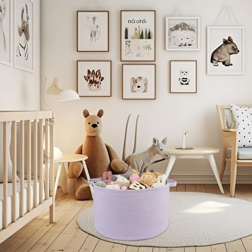 Large Cotton Rope Storage Basket for Kids and Baby