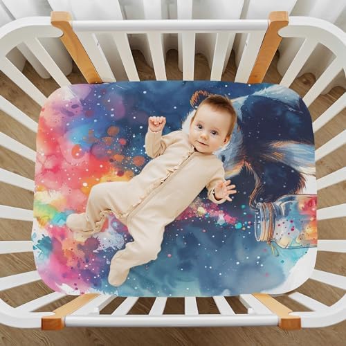 Wassud Panda Crib Sheets Breathable Pack and Play Set