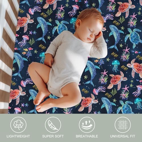 Fantasy Sea Animals Crib Sheets 2 Pack