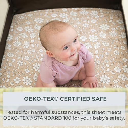 Pobibaby 2 Pack Pack N Play Sheets with Elastic Band