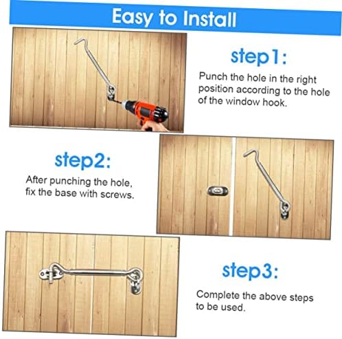 SHAUNI 4Pcs Silver Barn Door Latches with Mounting Screws