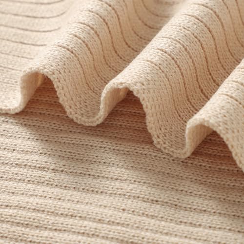 Wugugu Baby Swaddle Blanket 30x40 Inch Cotton Ribbed Knit