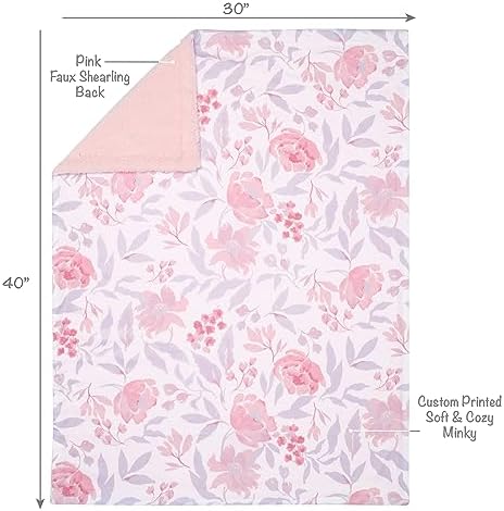Bedtime Originals Lavender Floral Baby Blanket